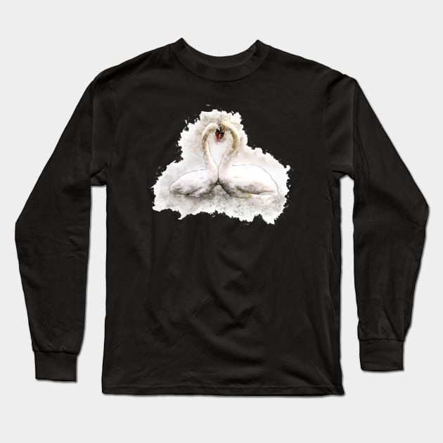 Together Forever swans Long Sleeve T-Shirt by jngraphs